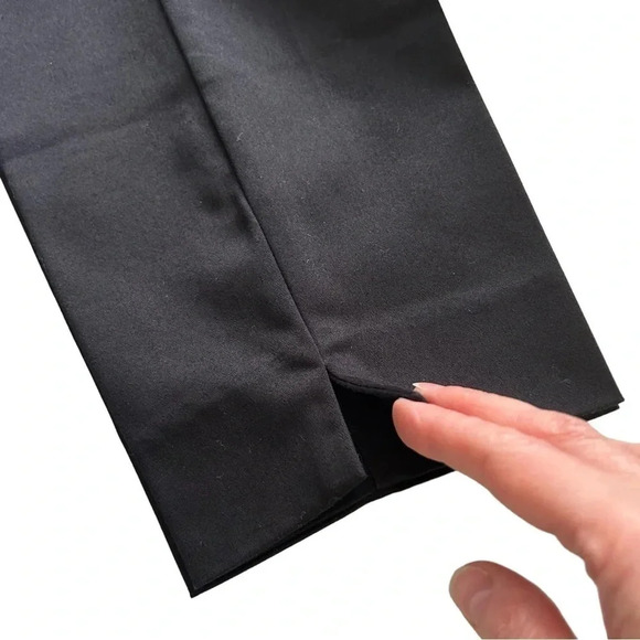 Ricki’s Slim Fit Ankle Slit Cropped Pants Cotton Sateen Black Size 0 - Picture 14 of 16